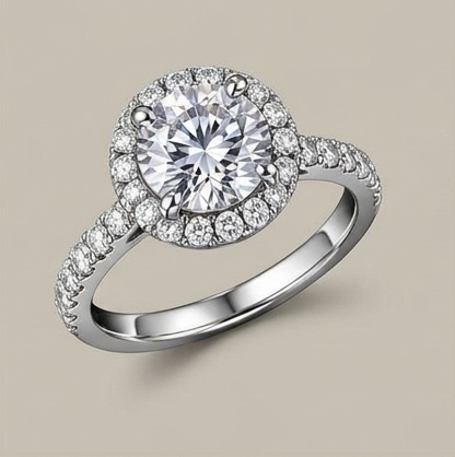Round Halo Pavé