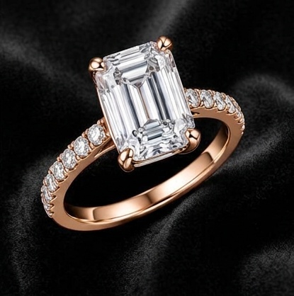 Emerald Cut Pavé